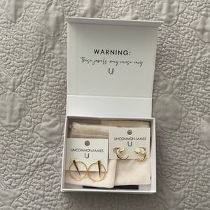 NEW! Uncommon James earring set 2 pair NIB